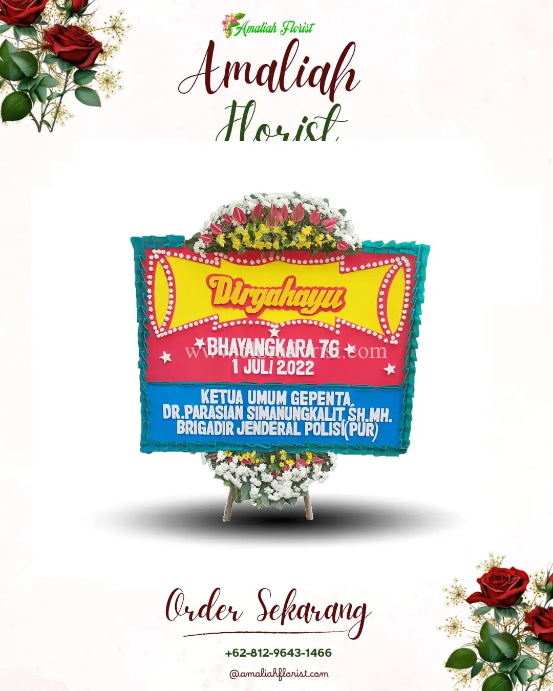 Papan Bunga HUT Ulang Tahun Kebakalan